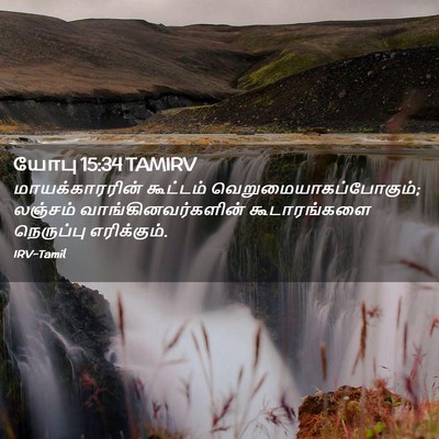 Picture 02 - யோபு 15:34 TAMIRV - மாயக்காரரின் - Bible Verse Picture