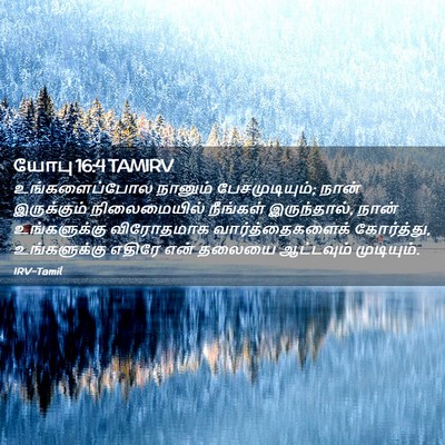 Picture 02 - யோபு 16:4 TAMIRV - உங்களைப்போல - Bible Verse Picture