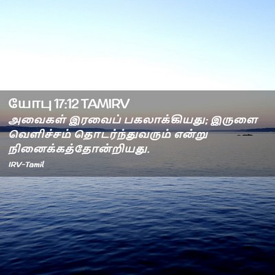 Picture 02 - யோபு 17:12 TAMIRV - அவைகள் இரவைப் - Bible Verse Picture