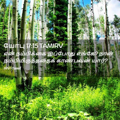 Picture 02 - யோபு 17:15 TAMIRV - என் நம்பிக்கை - Bible Verse Picture