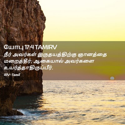 Picture 02 - யோபு 17:4 TAMIRV - நீர் அவர்கள் - Bible Verse Picture