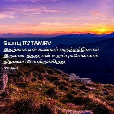 Picture 02 - யோபு 17:7 TAMIRV - இதற்காக என் - Bible Verse Picture