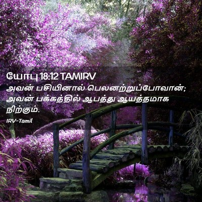 Picture 02 - யோபு 18:12 TAMIRV - அவன் பசியினால் - Bible Verse Picture