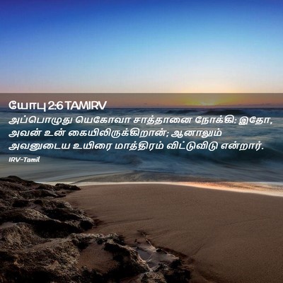Picture 02 - யோபு 2:6 TAMIRV - அப்பொழுது யெகோவா - Bible Verse Picture