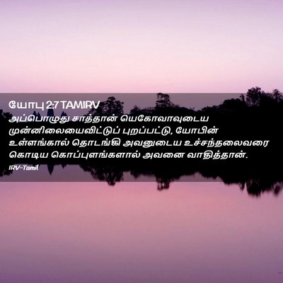 Picture 02 - யோபு 2:7 TAMIRV - அப்பொழுது - Bible Verse Picture