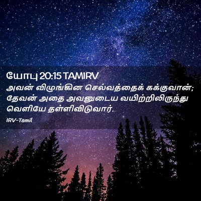 Picture 02 - யோபு 20:15 TAMIRV - அவன் விழுங்கின - Bible Verse Picture