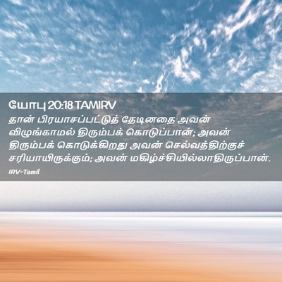 Picture 02 - யோபு 20:18 TAMIRV - தான் - Bible Verse Picture