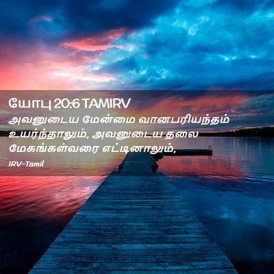 Picture 02 - யோபு 20:6 TAMIRV - அவனுடைய மேன்மை - Bible Verse Picture