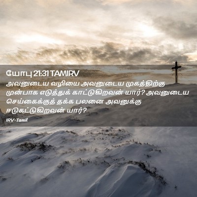 Picture 02 - யோபு 21:31 TAMIRV - அவனுடைய வழியை - Bible Verse Picture