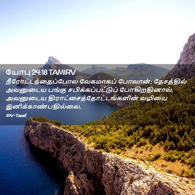 Picture 02 - யோபு 24:18 TAMIRV - நீரோட்டத்தைப்போல - Bible Verse Picture