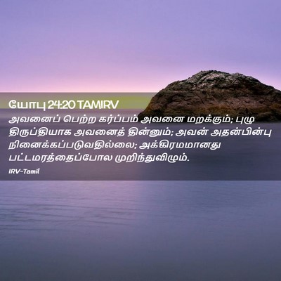 Picture 02 - யோபு 24:20 TAMIRV - அவனைப் பெற்ற - Bible Verse Picture