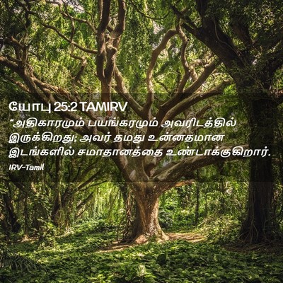 Picture 02 - யோபு 25:2 TAMIRV - “அதிகாரமும் - Bible Verse Picture