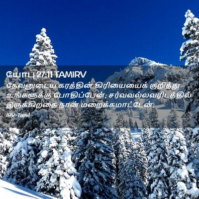 Picture 02 - யோபு 27:11 TAMIRV - தேவனுடைய கரத்தின் - Bible Verse Picture