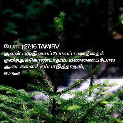 Picture 02 - யோபு 27:16 TAMIRV - அவன் - Bible Verse Picture