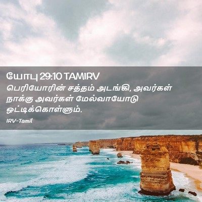 Picture 02 - யோபு 29:10 TAMIRV - பெரியோரின் சத்தம் - Bible Verse Picture