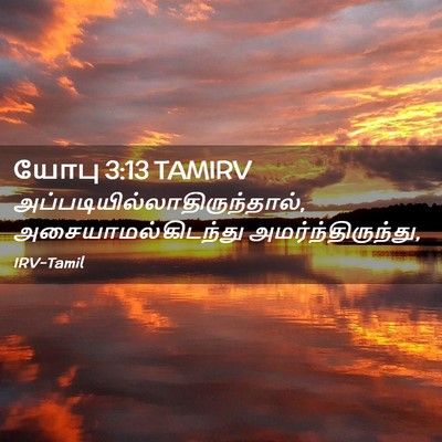 Picture 02 - யோபு 3:13 TAMIRV -  - Bible Verse Picture