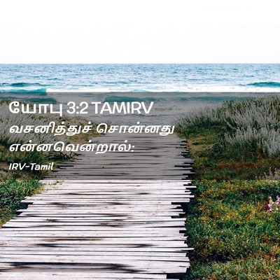 Picture 02 - யோபு 3:2 TAMIRV - வசனித்துச் - Bible Verse Picture