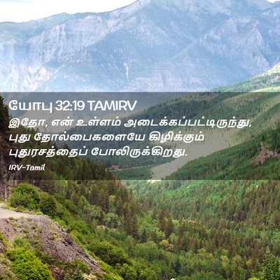 Picture 02 - யோபு 32:19 TAMIRV - இதோ, என் உள்ளம் - Bible Verse Picture