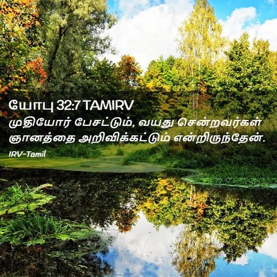 Picture 02 - யோபு 32:7 TAMIRV - முதியோர் - Bible Verse Picture