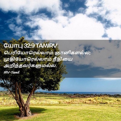 Picture 02 - யோபு 32:9 TAMIRV - பெரியோரெல்லாம் - Bible Verse Picture