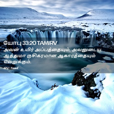Picture 02 - யோபு 33:20 TAMIRV - அவன் உயிர் - Bible Verse Picture