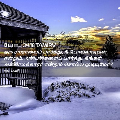 Picture 02 - யோபு 34:18 TAMIRV - ஒரு ராஜாவைப் - Bible Verse Picture