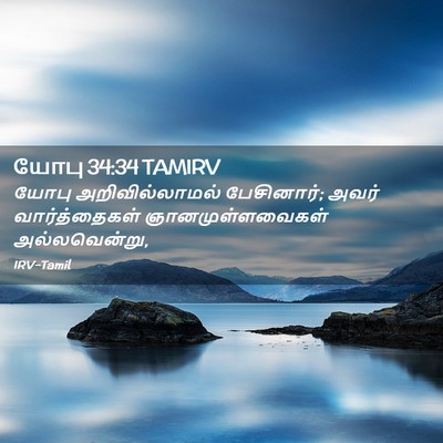 Picture 02 - யோபு 34:34 TAMIRV - யோபு அறிவில்லாமல் - Bible Verse Picture