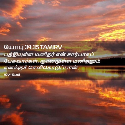 Picture 02 - யோபு 34:35 TAMIRV - புத்தியுள்ள - Bible Verse Picture