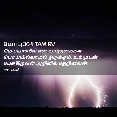 Picture 02 - யோபு 36:4 TAMIRV - மெய்யாகவே என் - Bible Verse Picture