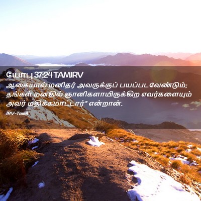 Picture 02 - யோபு 37:24 TAMIRV - ஆகையால் மனிதர் - Bible Verse Picture