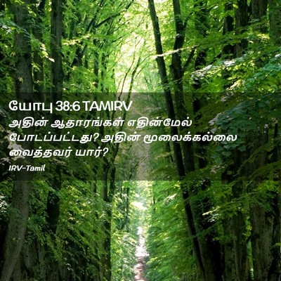 Picture 02 - யோபு 38:6 TAMIRV - அதின் ஆதாரங்கள் - Bible Verse Picture
