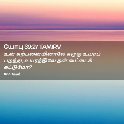 Picture 02 - யோபு 39:27 TAMIRV - உன் கற்பனையினாலே - Bible Verse Picture