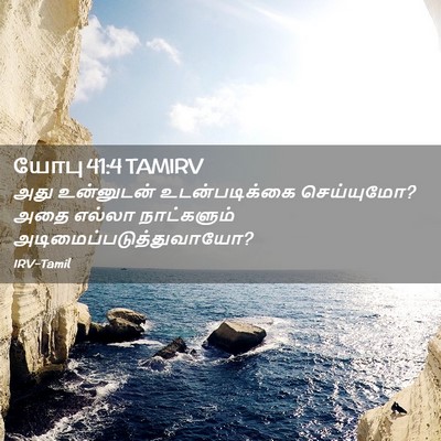 Picture 02 - யோபு 41:4 TAMIRV - அது உன்னுடன் - Bible Verse Picture