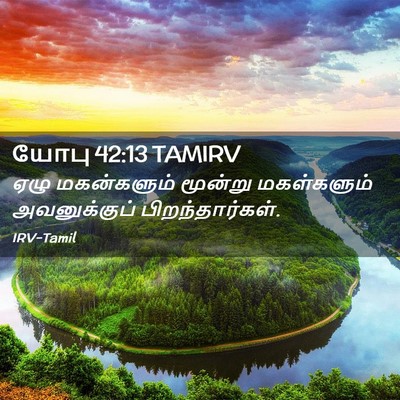 Picture 02 - யோபு 42:13 TAMIRV - ஏழு மகன்களும் - Bible Verse Picture