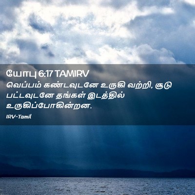 Picture 02 - யோபு 6:17 TAMIRV - வெப்பம் கண்டவுடனே - Bible Verse Picture