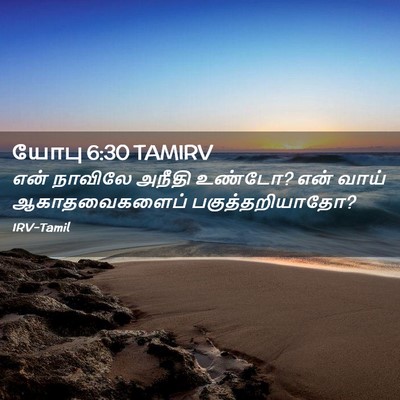 Picture 02 - யோபு 6:30 TAMIRV - என் நாவிலே அநீதி - Bible Verse Picture