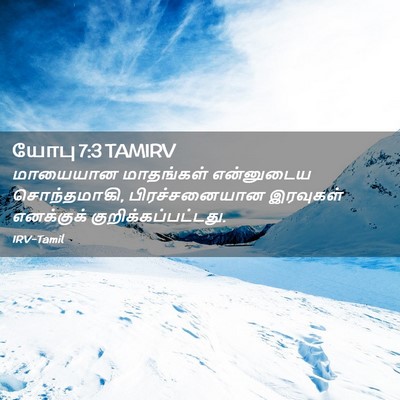 Picture 02 - யோபு 7:3 TAMIRV - மாயையான மாதங்கள் - Bible Verse Picture