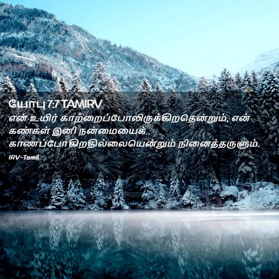 Picture 02 - யோபு 7:7 TAMIRV - என் உயிர் - Bible Verse Picture