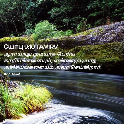 Picture 02 - யோபு 9:10 TAMIRV - ஆராய்ந்து முடியாத - Bible Verse Picture