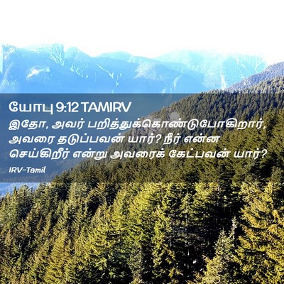 Picture 02 - யோபு 9:12 TAMIRV - இதோ, அவர் - Bible Verse Picture