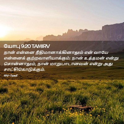 Picture 02 - யோபு 9:20 TAMIRV - நான் என்னை - Bible Verse Picture