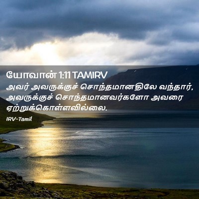 Picture 02 - யோவான் 1:11 TAMIRV - அவர் அவருக்குச் - Bible Verse Picture
