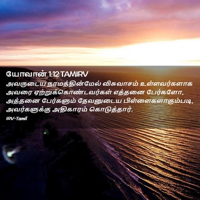 Picture 02 - யோவான் 1:12 TAMIRV - அவருடைய - Bible Verse Picture