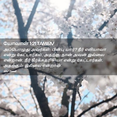 Picture 02 - யோவான் 1:21 TAMIRV - அப்பொழுது - Bible Verse Picture