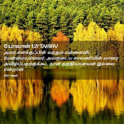 Picture 02 - யோவான் 1:27 TAMIRV - அவர் எனக்குப்பின் - Bible Verse Picture