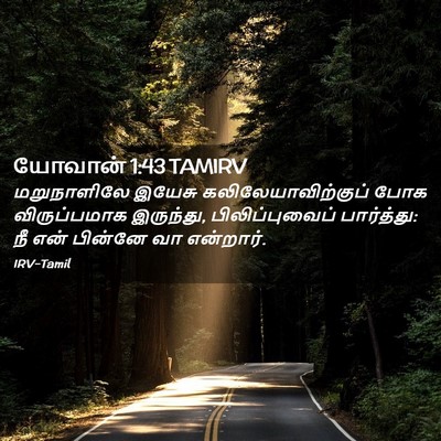 Picture 02 - யோவான் 1:43 TAMIRV - மறுநாளிலே இயேசு - Bible Verse Picture