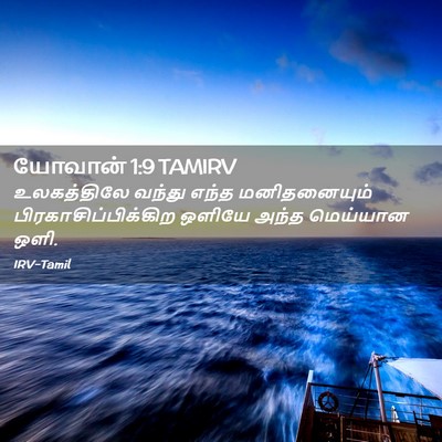Picture 02 - யோவான் 1:9 TAMIRV - உலகத்திலே வந்து - Bible Verse Picture