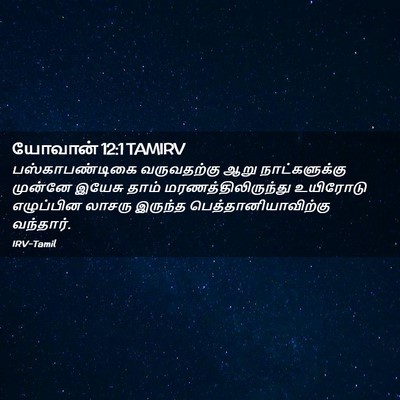 Picture 02 - யோவான் 12:1 TAMIRV - பஸ்காபண்டிகை - Bible Verse Picture