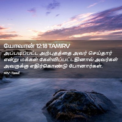 Picture 02 - யோவான் 12:18 TAMIRV - அப்படிப்பட்ட - Bible Verse Picture