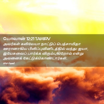 Picture 02 - யோவான் 12:21 TAMIRV - அவர்கள் கலிலேயா - Bible Verse Picture